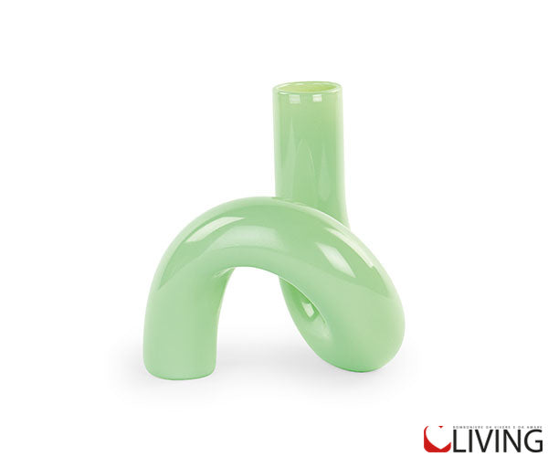 bomboniera vasetto attorcigliato vetro verde