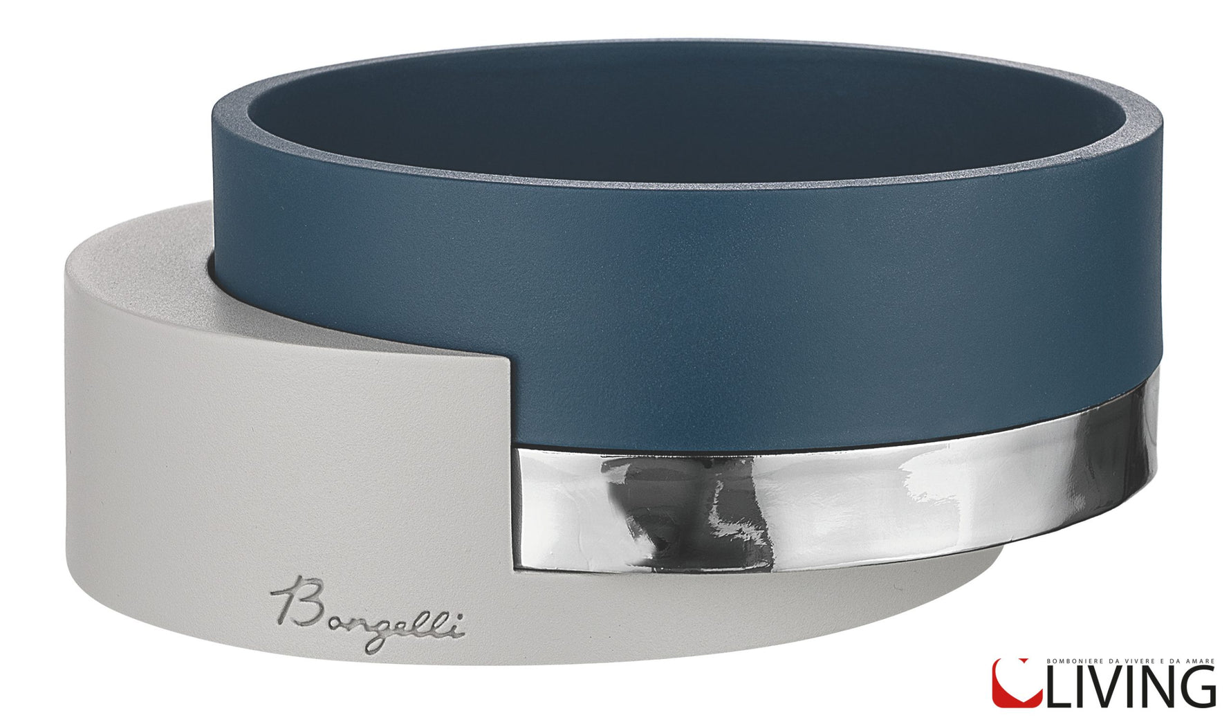 vuotatasche blu verde con dettagli argento