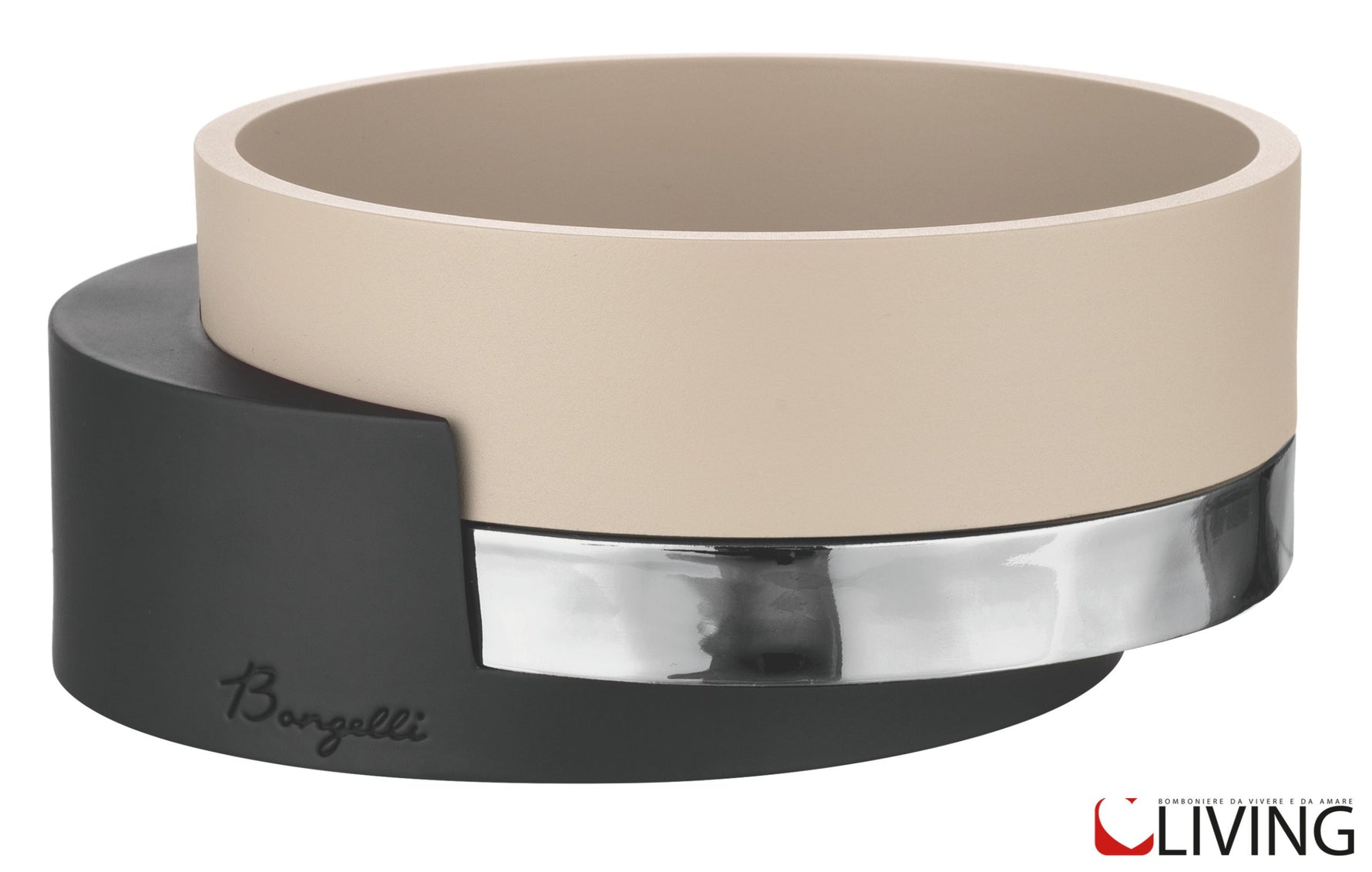 vuotatasche nocciola con dettagli argento