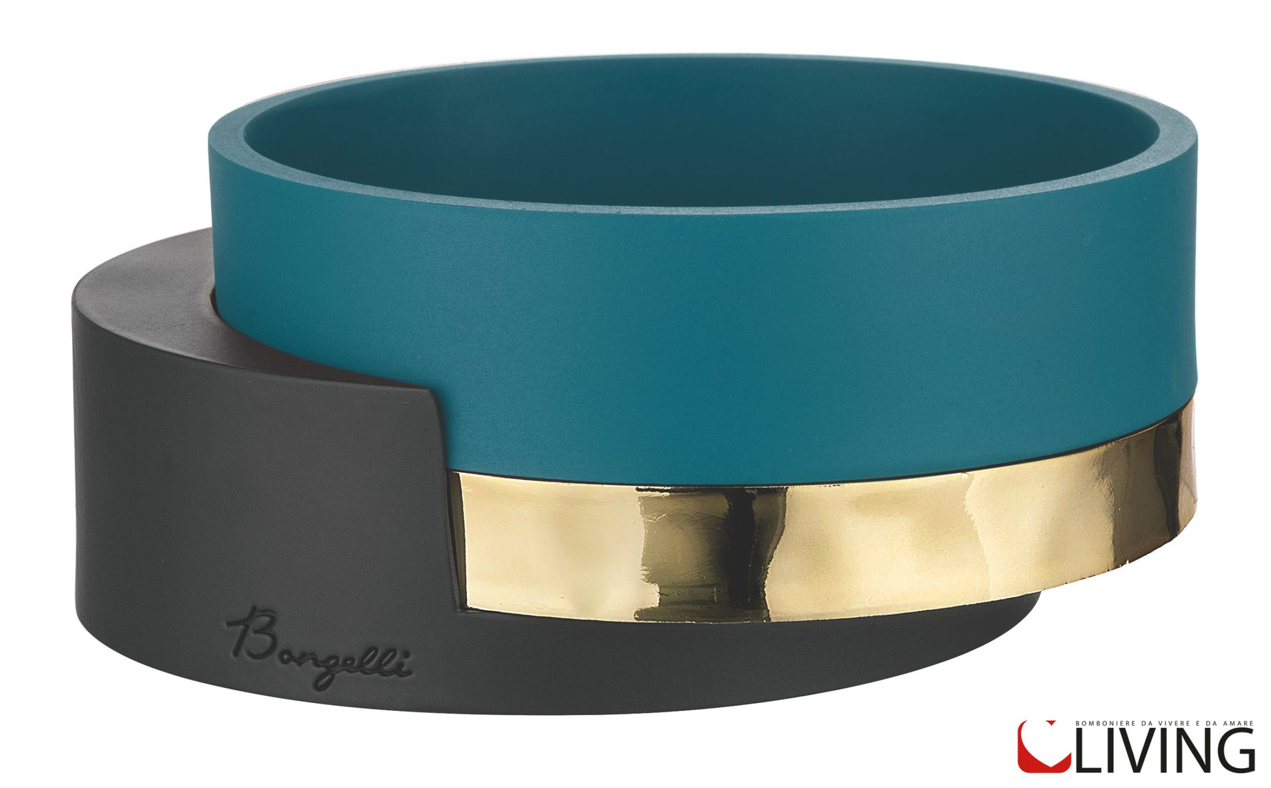 vuotatasche ottanio verde con dettagli argento